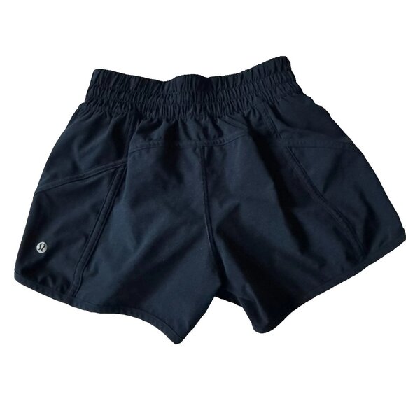 Lululemon Womens 4 True Navy Blue Tracker Shorts V Running 4" Inseam W7AZ2S - Picture 6 of 8